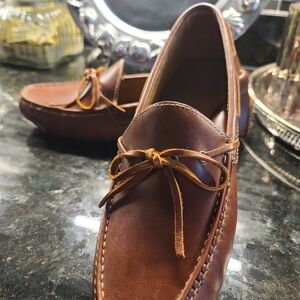 Cole Haan Chestnut Leather Slip-On Loafers-Gunnison